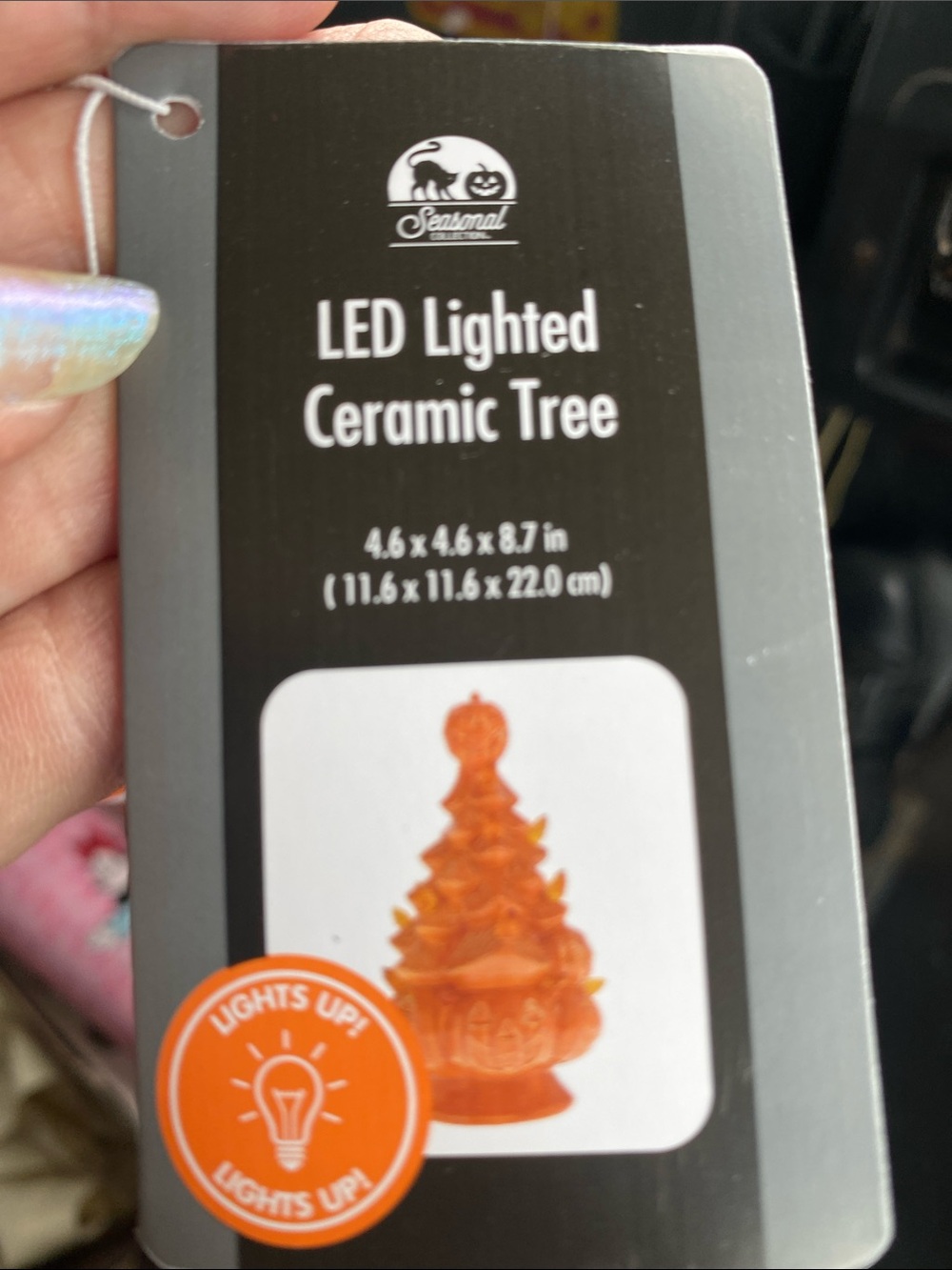 LED Lighted Ceramic Pumpkin Tree - Picture 7 of 7